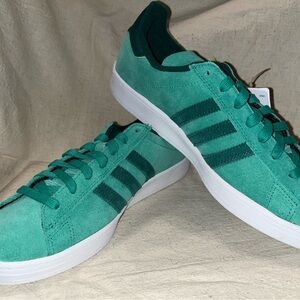 Adidas Campus ADV skate shoes in court green & collegiate green, M:9.5, W:10.5